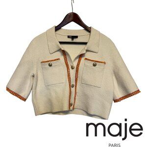 Maje | Misal Short Sleeve Sweater, size 3 (L)